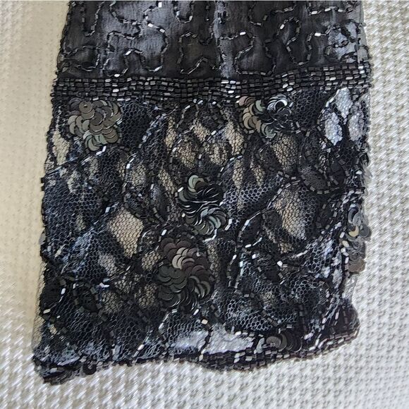 TAN CHHO SILK vintage embellish beads and sequins tunic style blouse - Picture 13 of 13